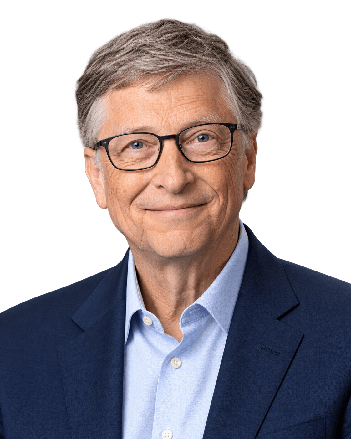 Illustrated portrait of Bill Gates